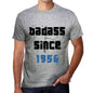 Badass Since 1956 Men's T-shirt Grey Birthday Gift 00430 - Ultrabasic