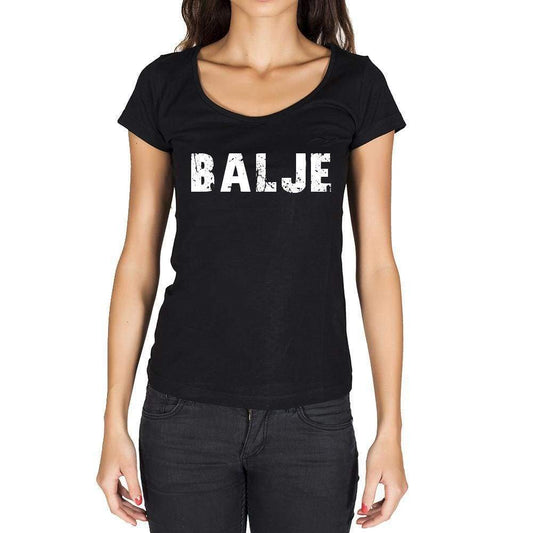 Balje German Cities Black Womens Short Sleeve Round Neck T-Shirt 00002 - Casual