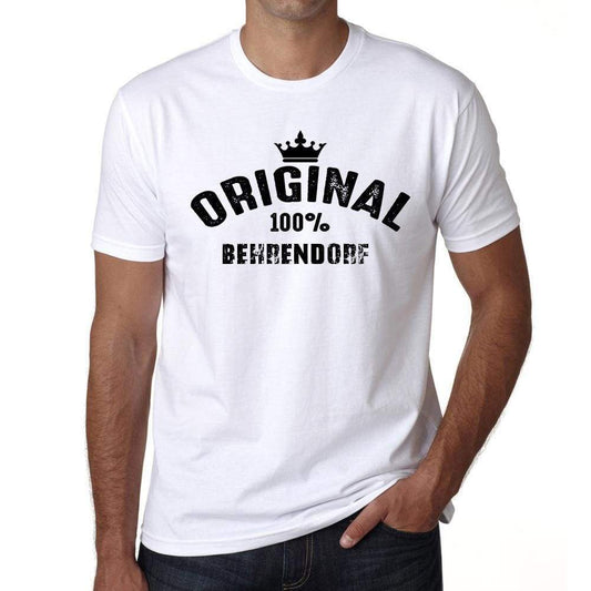 Behrendorf 100% German City White Mens Short Sleeve Round Neck T-Shirt 00001 - Casual