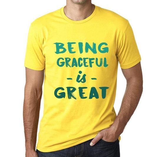 Being Graceful Is Great Mens T-Shirt Yellow Birthday Gift 00378 - Yellow / Xs - Casual
