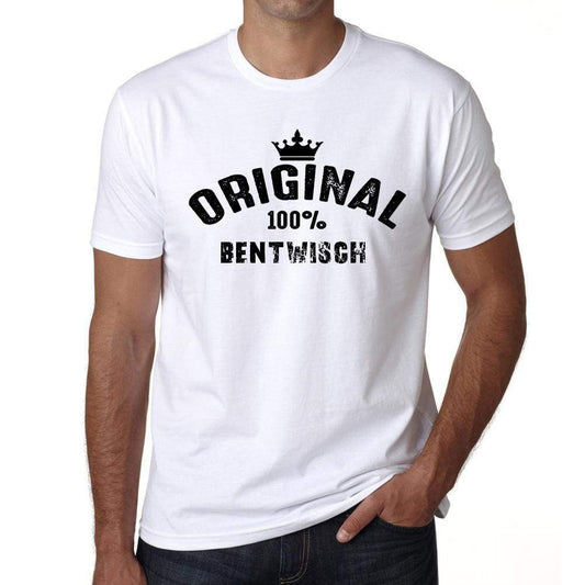 Bentwisch 100% German City White Mens Short Sleeve Round Neck T-Shirt 00001 - Casual