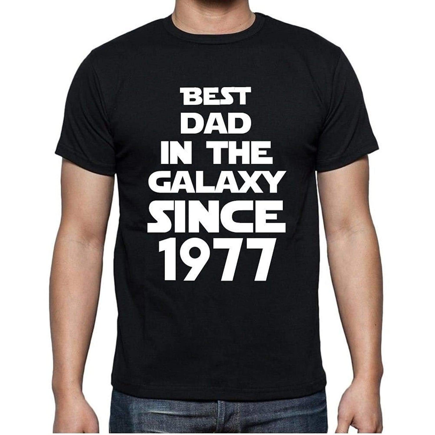 Best Dad 1977 Best Dad Mens T Shirt Black Birthday Gift 00112 - Black / Xs - Casual