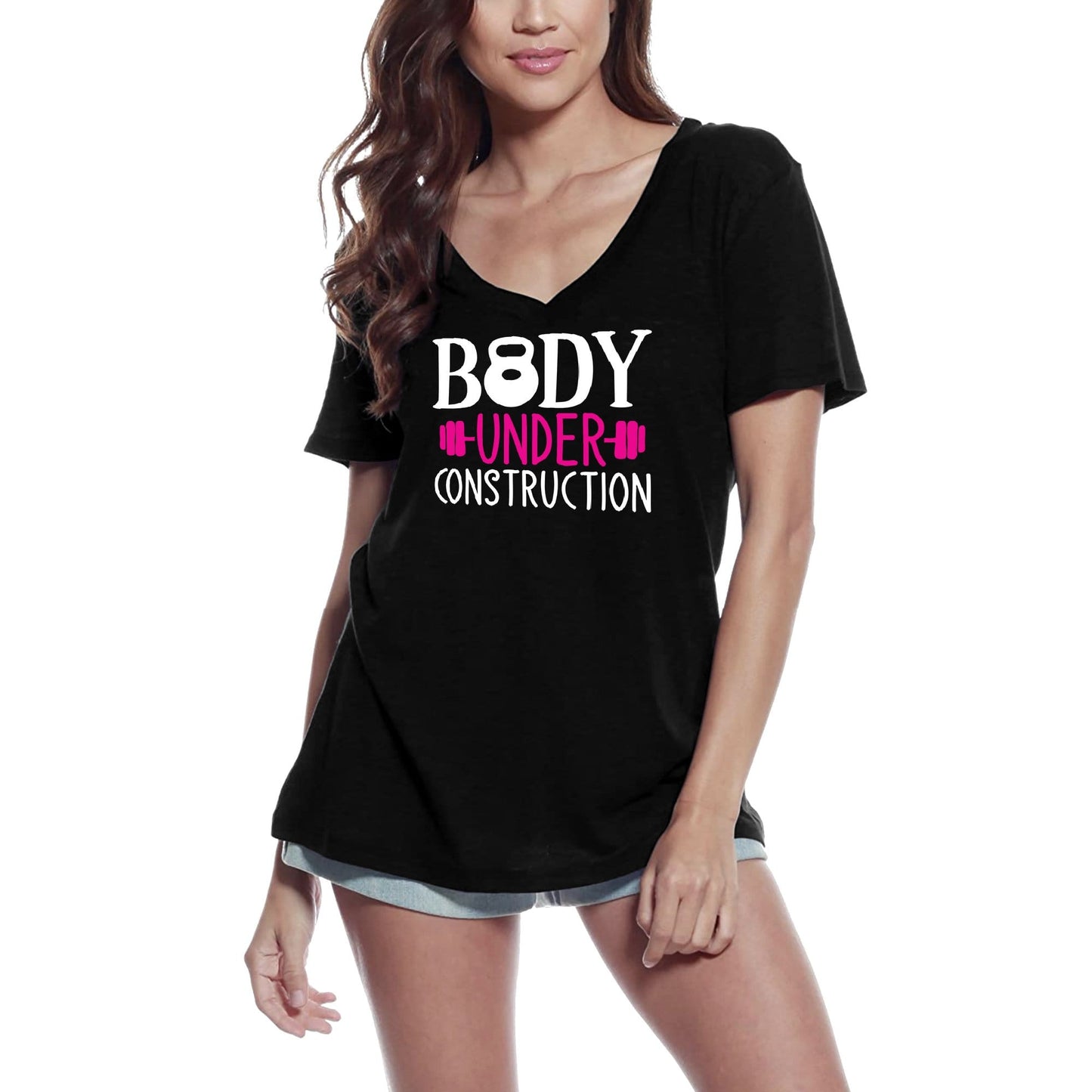 ULTRABASIC Women's Novelty T-Shirt Body Under Contruction - Funny Quote