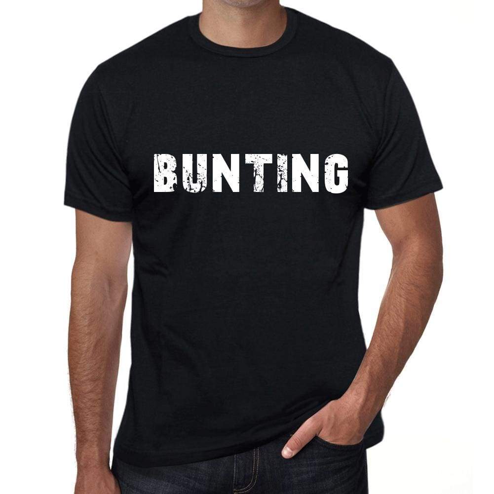 Bunting Mens Vintage T Shirt Black Birthday Gift 00555 - Black / Xs - Casual