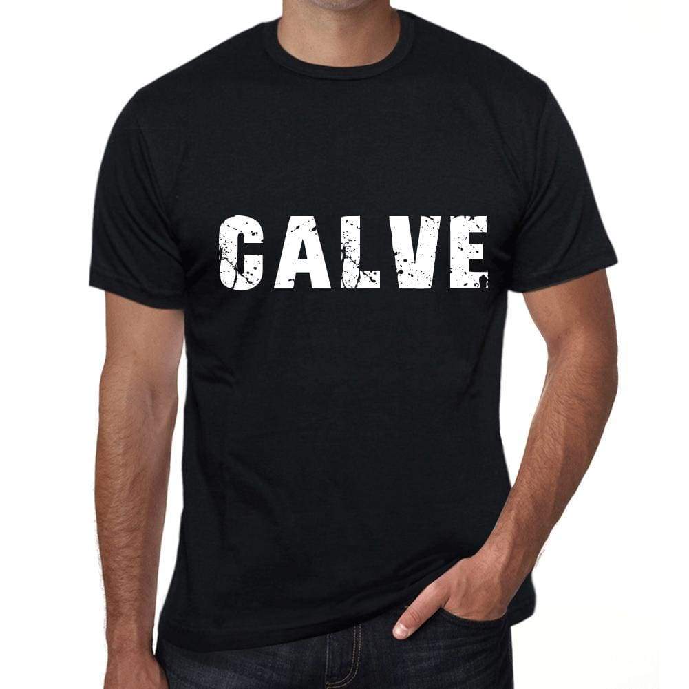 Calve Mens Retro T Shirt Black Birthday Gift 00553 - Black / Xs - Casual