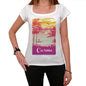 Carmo Escape To Paradise Womens Short Sleeve Round Neck T-Shirt 00280 - White / Xs - Casual