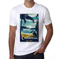 Caulonia Pura Vida Beach Name White Mens Short Sleeve Round Neck T-Shirt 00292 - White / S - Casual