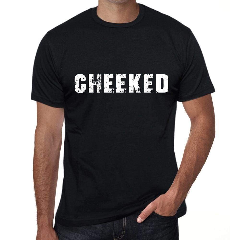 Cheeked Mens Vintage T Shirt Black Birthday Gift 00555 - Black / Xs - Casual