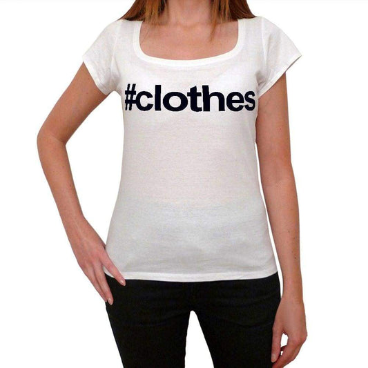 Clothes Hashtag Womens Short Sleeve Scoop Neck Tee 00075