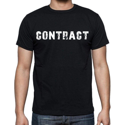 Contract Mens Short Sleeve Round Neck T-Shirt Black T-Shirt En