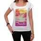 Davoli Escape To Paradise Womens Short Sleeve Round Neck T-Shirt 00280 - White / Xs - Casual