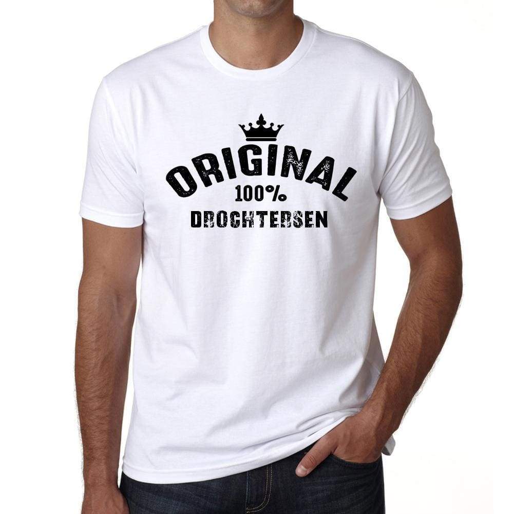 Drochtersen 100% German City White Mens Short Sleeve Round Neck T-Shirt 00001 - Casual