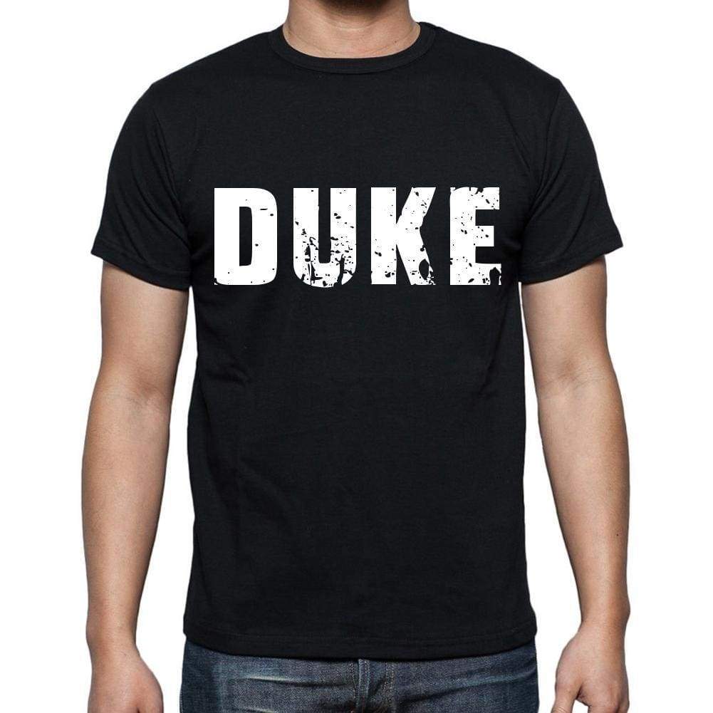 Duke Mens Short Sleeve Round Neck T-Shirt 4 Letters Black - Casual