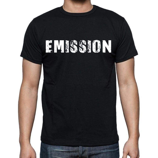 Emission Mens Short Sleeve Round Neck T-Shirt Black T-Shirt En