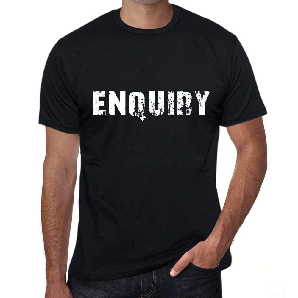 enquiry Mens Vintage T shirt Black Birthday Gift 00555 - Ultrabasic