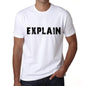Explain Mens T Shirt White Birthday Gift 00552 - White / Xs - Casual