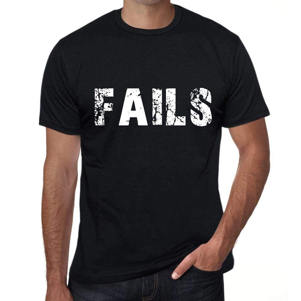 Fails Mens Retro T Shirt Black Birthday Gift 00553 - Black / Xs - Casual