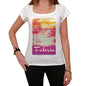 Falesia Escape To Paradise Womens Short Sleeve Round Neck T-Shirt 00280 - White / Xs - Casual