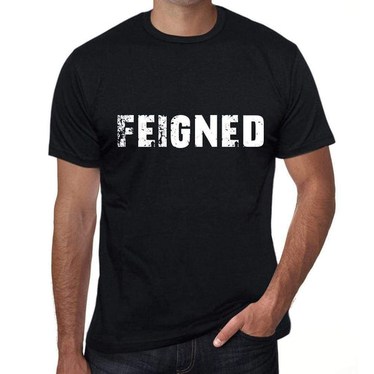 feigned Mens Vintage T shirt Black Birthday Gift 00555 - Ultrabasic