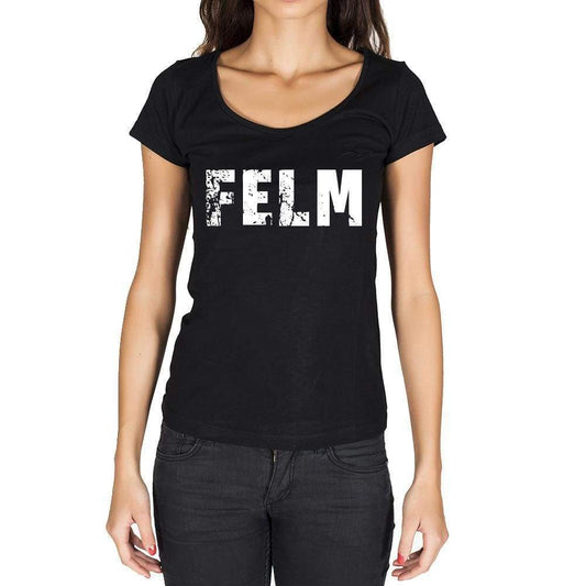 Felm German Cities Black Womens Short Sleeve Round Neck T-Shirt 00002 - Casual