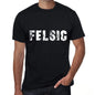 Felsic Mens Vintage T Shirt Black Birthday Gift 00554 - Black / Xs - Casual