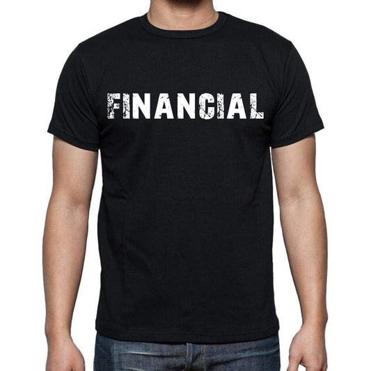 Financial Mens Short Sleeve Round Neck T-Shirt Black T-Shirt En