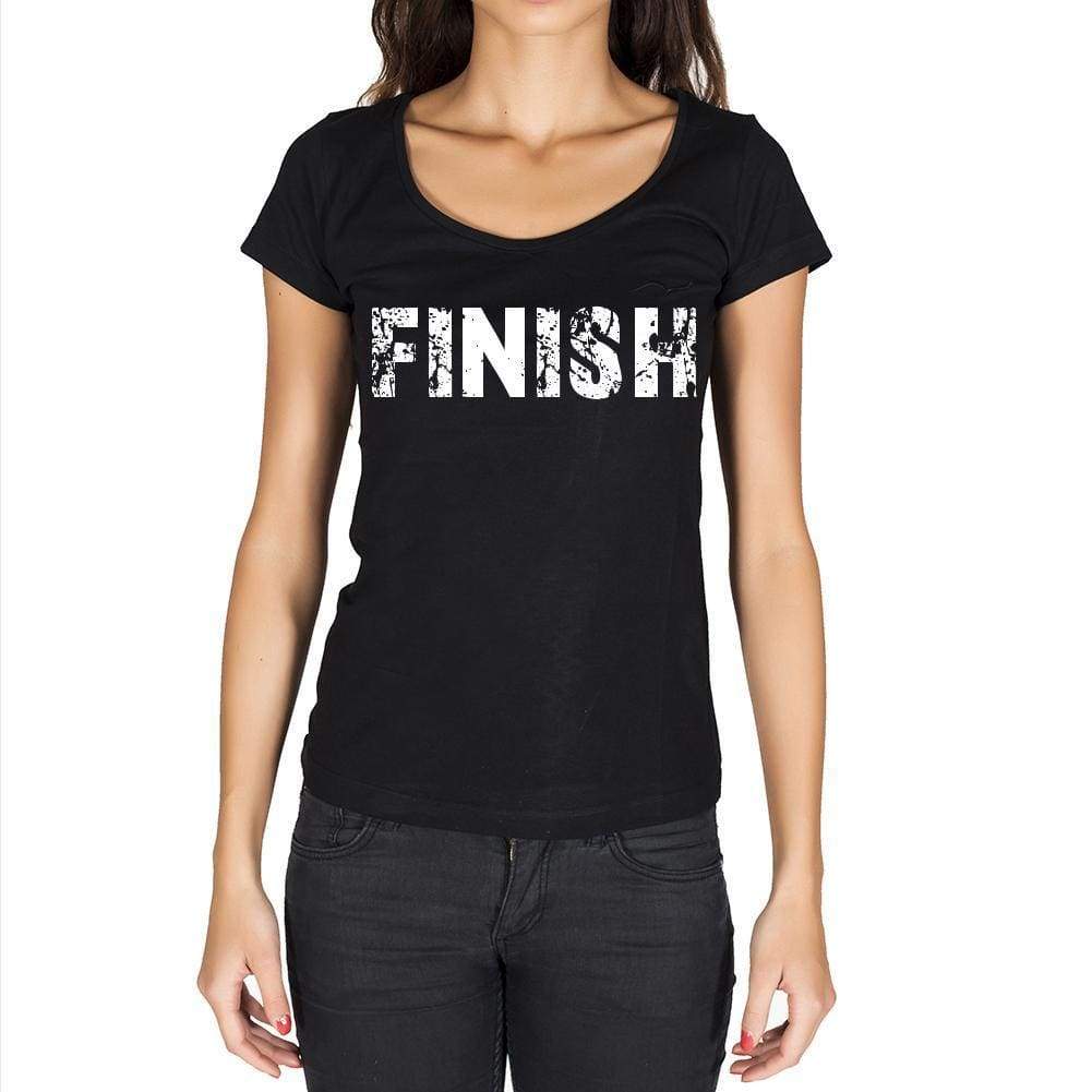 Finish Womens Short Sleeve Round Neck T-Shirt - Casual