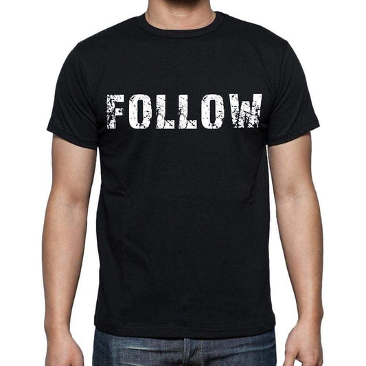 Follow Mens Short Sleeve Round Neck T-Shirt Black T-Shirt En