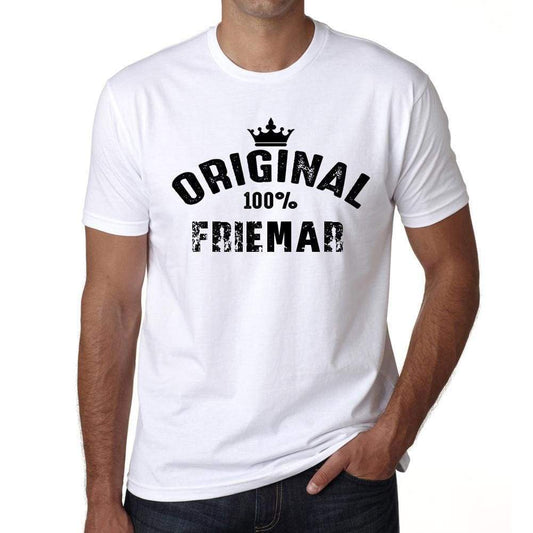 Friemar 100% German City White Mens Short Sleeve Round Neck T-Shirt 00001 - Casual