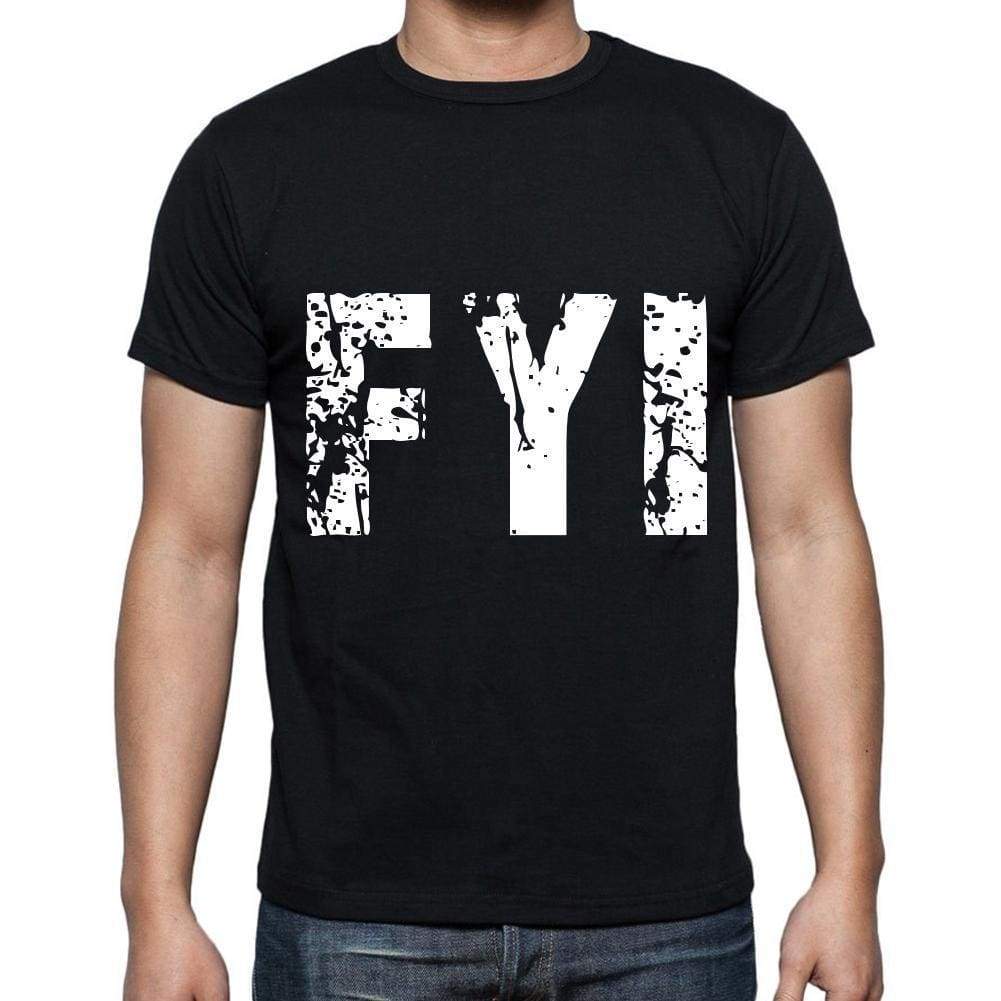 Fyi Men T Shirts Short Sleeve T Shirts Men Tee Shirts For Men Cotton Black 3 Letters - Casual