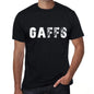 Gaffs Mens Retro T Shirt Black Birthday Gift 00553 - Black / Xs - Casual