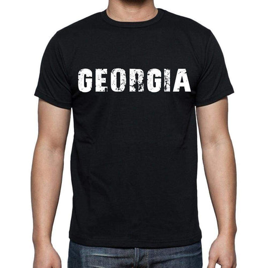 Georgia T-Shirt For Men Short Sleeve Round Neck Black T Shirt For Men - T-Shirt