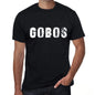 Gobos Mens Retro T Shirt Black Birthday Gift 00553 - Black / Xs - Casual