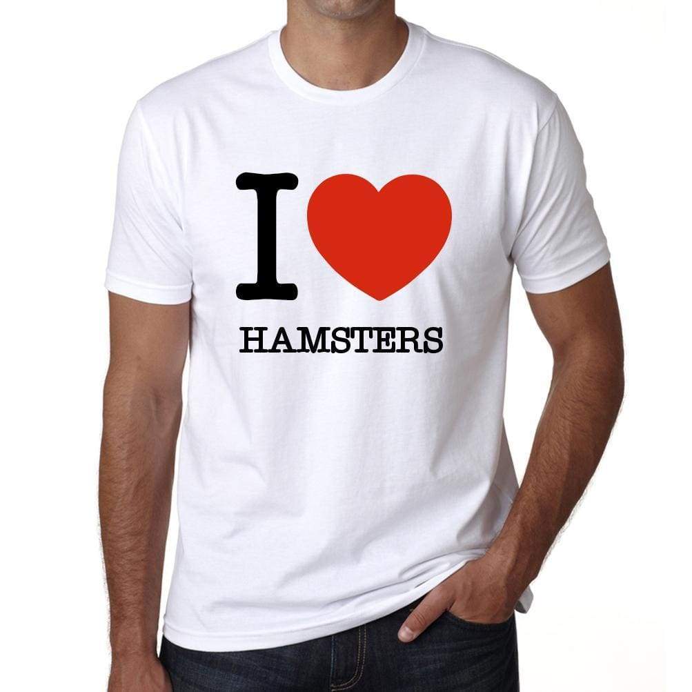 Hamsters Mens Short Sleeve Round Neck T-Shirt - White / S - Casual