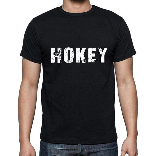 Hokey Mens Short Sleeve Round Neck T-Shirt 5 Letters Black Word 00006 - Casual