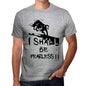 I Shall Be Fearless Grey Mens Short Sleeve Round Neck T-Shirt Gift T-Shirt 00370 - Grey / S - Casual