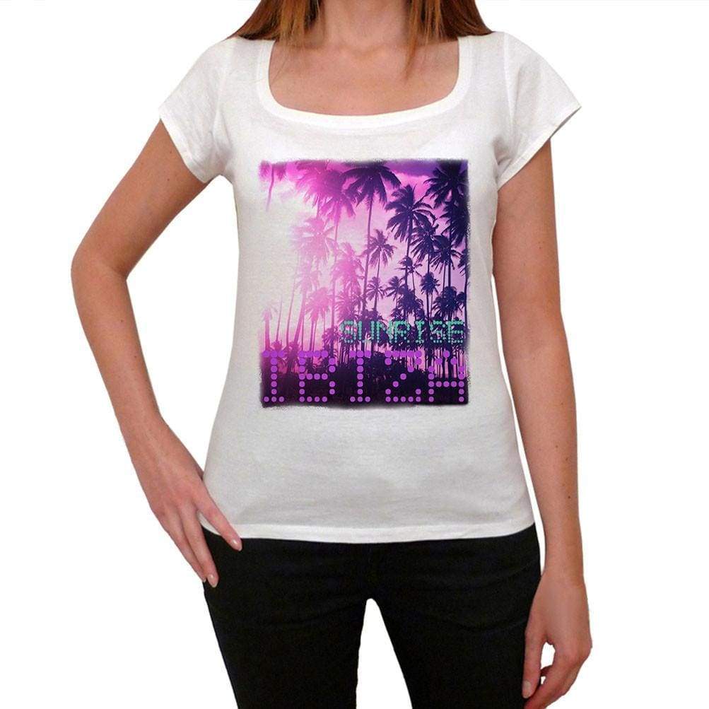 Ibiza Beach Sunrise Cotton Tshirt Short Sleeve Cotton Tshirt Women T Shirt Gift - Casual