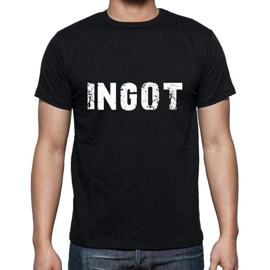 Ingot Mens Short Sleeve Round Neck T-Shirt 5 Letters Black Word 00006 - Casual