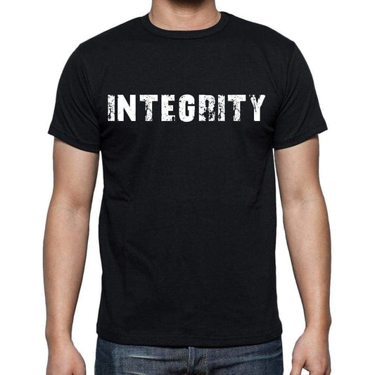 Integrity White Letters Mens Short Sleeve Round Neck T-Shirt 00007
