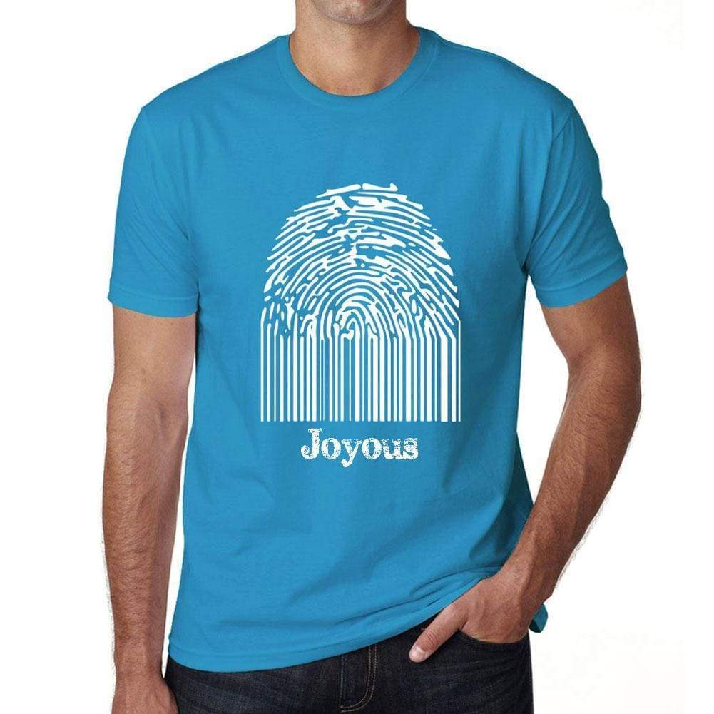 Joyous Fingerprint Blue Mens Short Sleeve Round Neck T-Shirt Gift T-Shirt 00311 - Blue / S - Casual