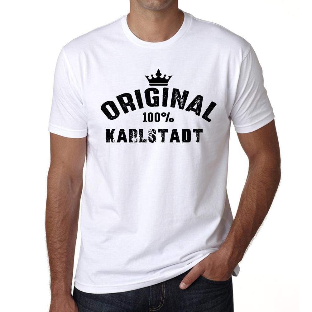 Karlstadt 100% German City White Mens Short Sleeve Round Neck T-Shirt 00001 - Casual