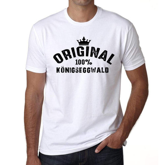 Königseggwald 100% German City White Mens Short Sleeve Round Neck T-Shirt 00001 - Casual