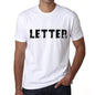 Letter Mens T Shirt White Birthday Gift 00552 - White / Xs - Casual