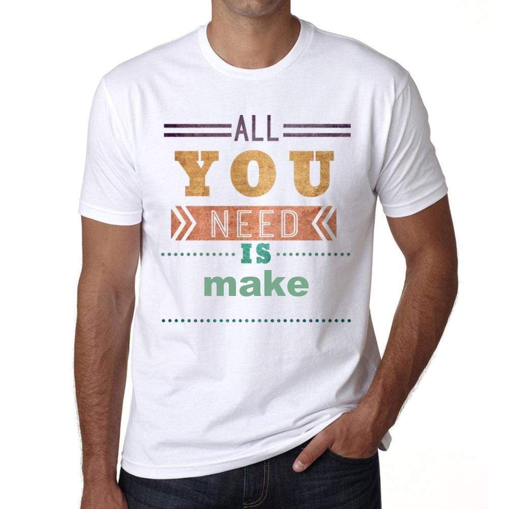 Make Mens Short Sleeve Round Neck T-Shirt 00025 - Casual