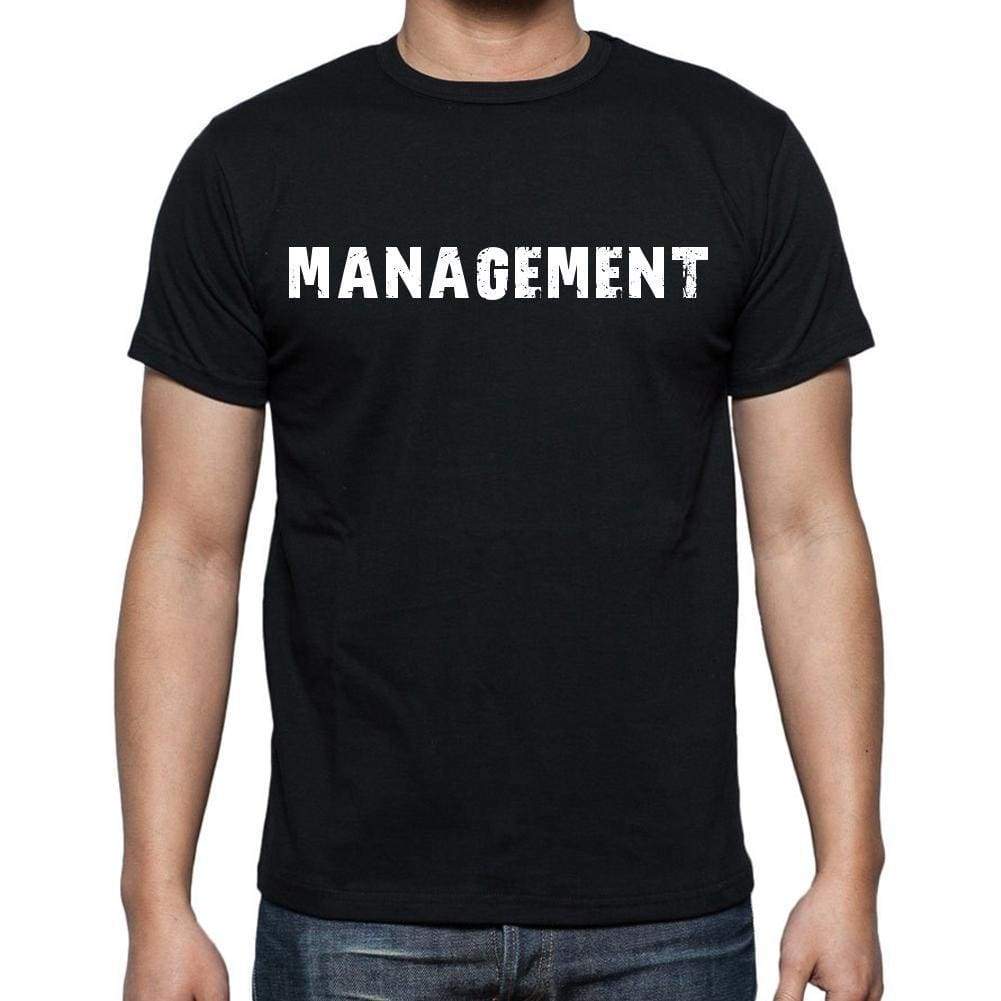 Management Mens Short Sleeve Round Neck T-Shirt Black T-Shirt En - Casual