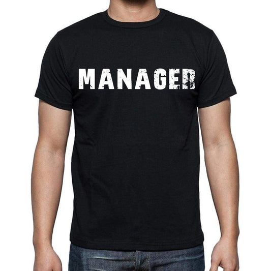 Manager Mens Short Sleeve Round Neck T-Shirt Black T-Shirt En - Casual