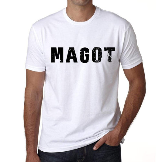 Mens Tee Shirt Vintage T Shirt Magot X-Small White - White / Xs - Casual