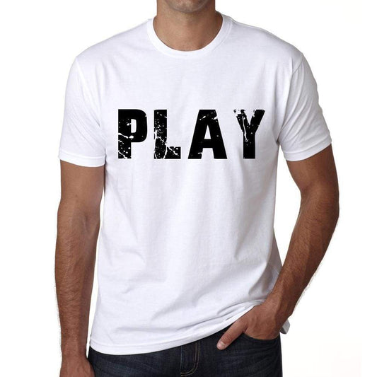 Mens Tee Shirt Vintage T Shirt Play X-Small White 00560 - White / Xs - Casual