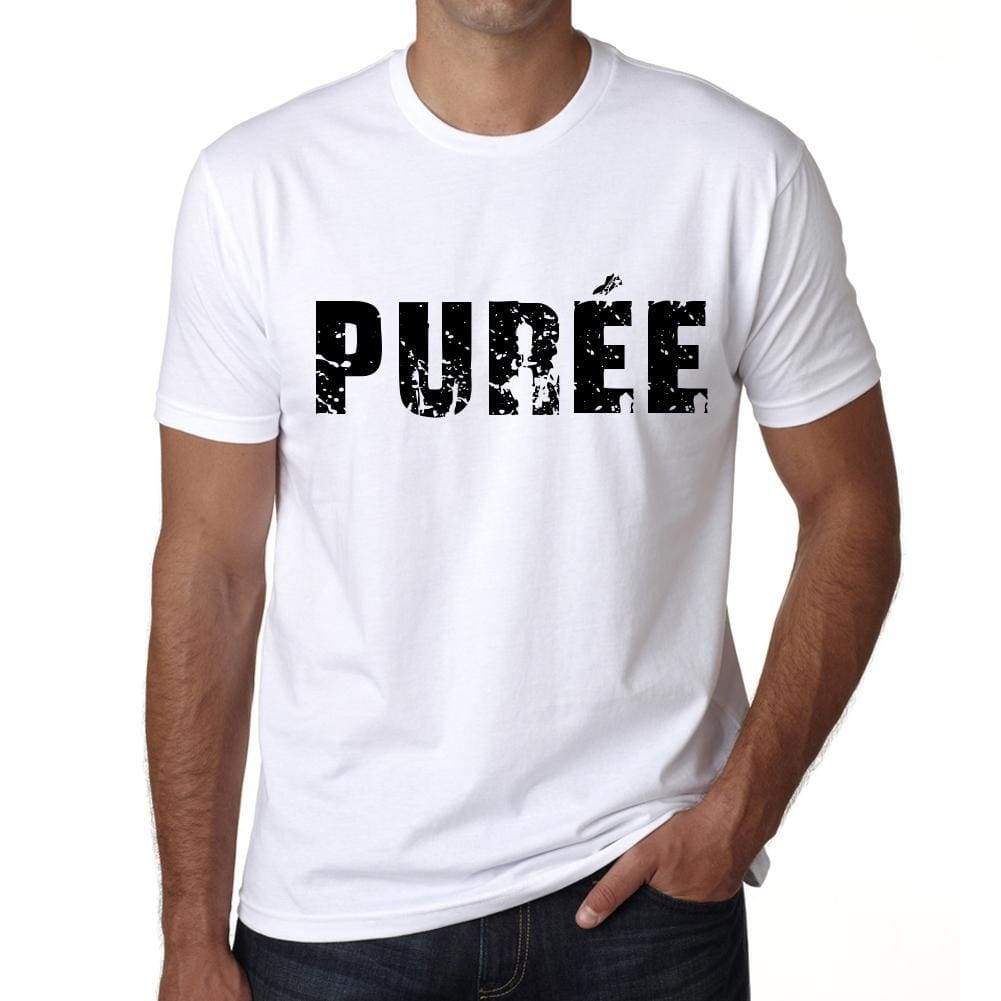 Mens Tee Shirt Vintage T Shirt Purée X-Small White - White / Xs - Casual