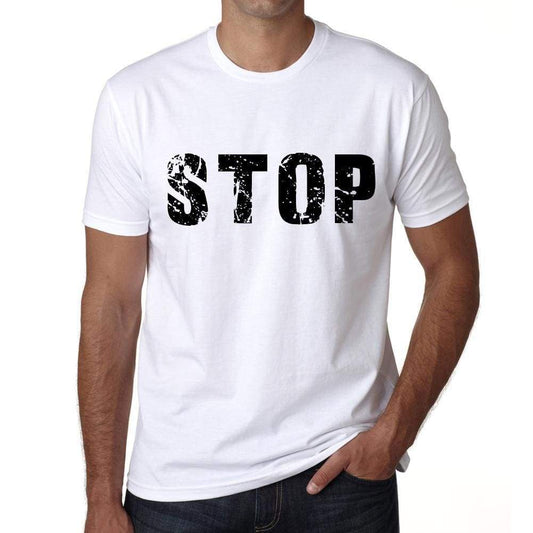 Mens Tee Shirt Vintage T Shirt Stop X-Small White 00560 - White / Xs - Casual